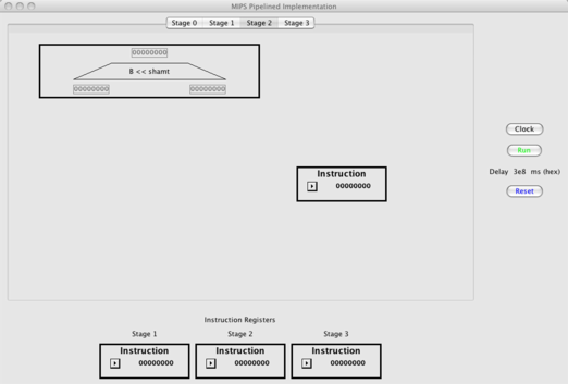 Screenshot of pipelined implementation stage 2